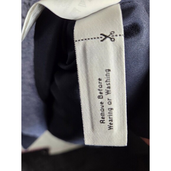 J Crew Drop Waist Dress Cotton Linen Blue Women 2 Ditsy Palm Tree Office Siren - Picture 9 of 10